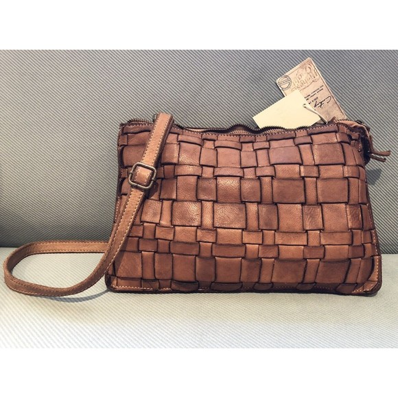 Costanza Rota 1858M Messenger Crossbody Leather Bag Handbag Brown,Italy, New - Picture 1 of 10